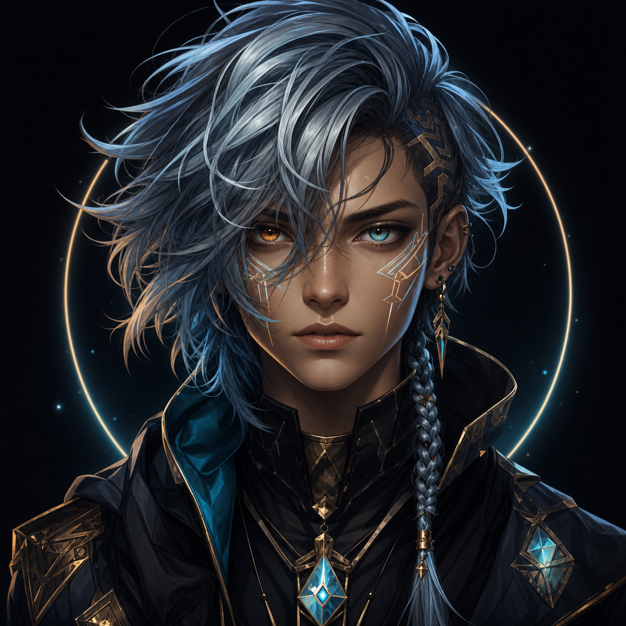 Original futuristic character artwork representing the studio's creative direction
